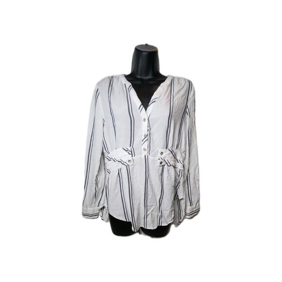 Women's Small High Vibrations casual-chic Stripe Mini Shirt Dress By Soho - Picture 10 of 16